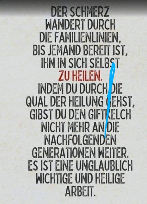 Der Schmerz wandert durch die Familienlinien